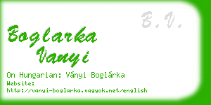 boglarka vanyi business card